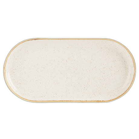 Oatmeal Narrow Oval Plate 32x20cm / 12.5x8" Box of 6