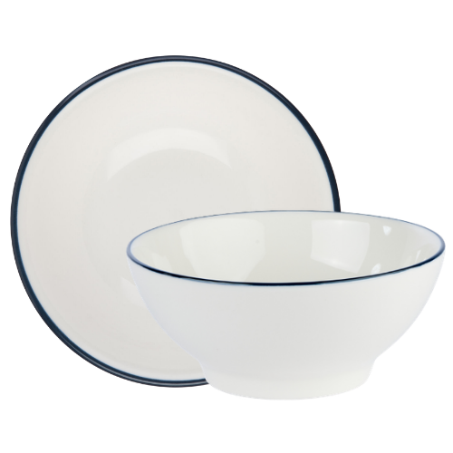 Modest Navy Footed Bowl 14cm / 5.5" 450ml / 15.75oz Box of 6