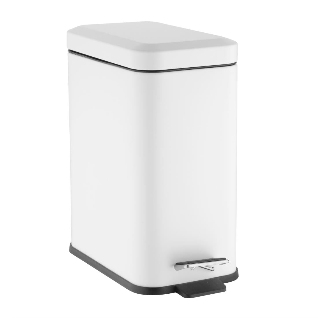 Washroom Bin Slim White 5Ltr
