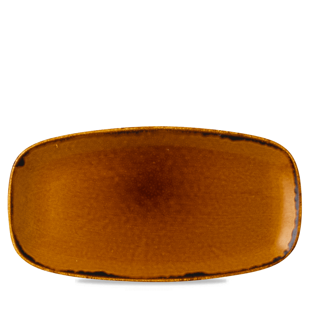 Harvest Brown Chefs Oblong Plate 13 7/8X7 3/8" Box of 6 (3-5 Working Days Delivery)