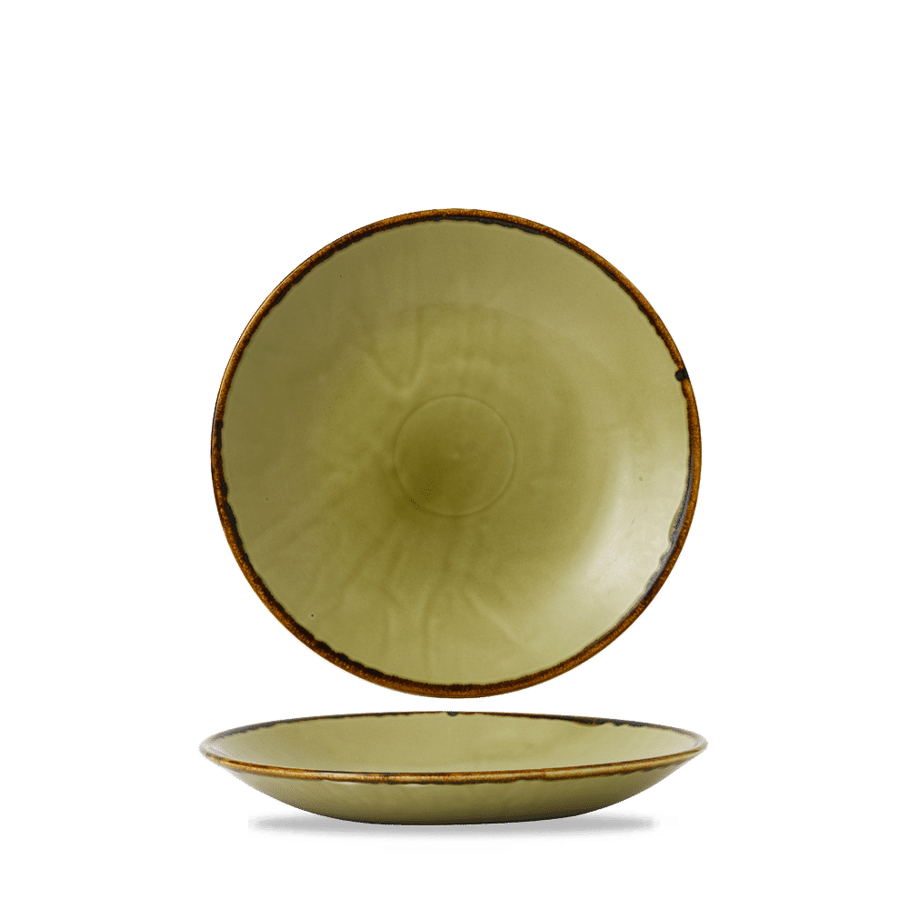 Harvest Green Deep Coupe Plate 10" Box of 12 (3-5 Working Days Delivery)
