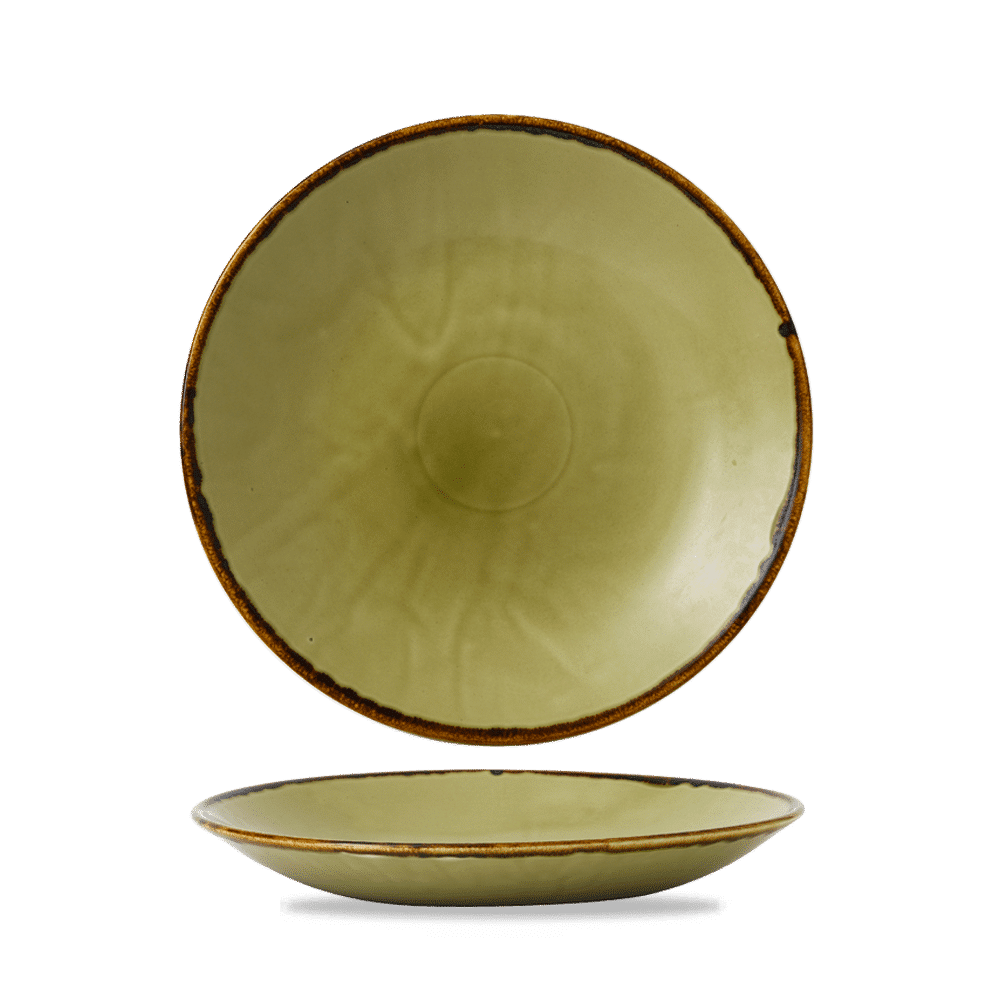 Harvest Green Deep Coupe Plate 11" Box of 12 (3-5 Working Days Delivery)
