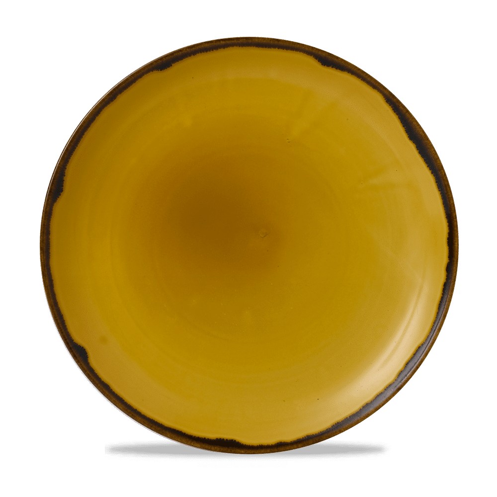 Harvest Mustard Coupe Plate 10.25" Box of 12 (3-5 Working Days Delivery)