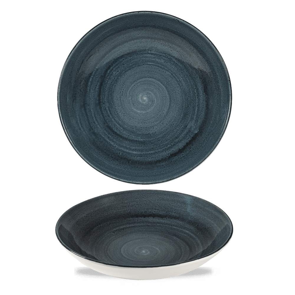 Stonecast Patina Rustic Teal Evolve Coupe Bowl 9.75" Box of 12 (3-5 Working Days Delivery)