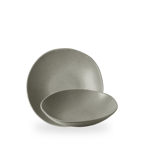 Stonecast Grey Natural Organic Coupe Bowl 8 5/8" Box of 6 (3-5 Working Days Delivery)