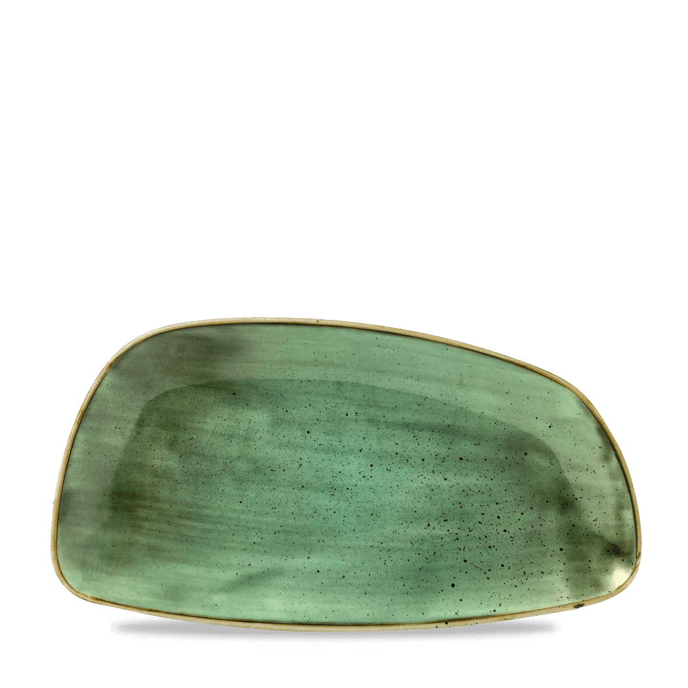 Stonecast Samphire Green Chefs Geo Plate 13 3/4X7 1/4" Box of 6 (3-5 Working Days Delivery)