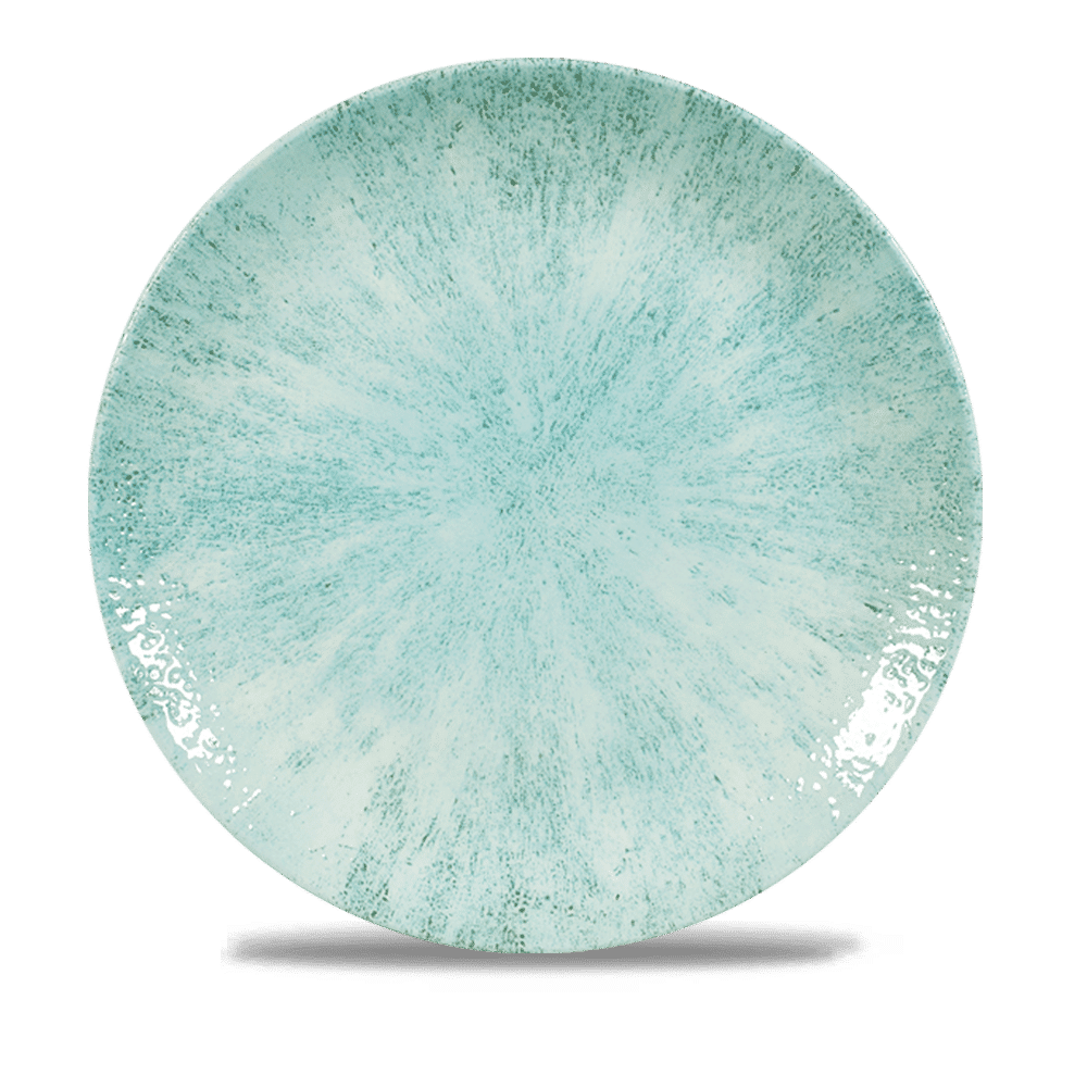 Stone Aquamarine Evolve Coupe Plate 10.25" Box of 12 (3-5 Working Days Delivery)