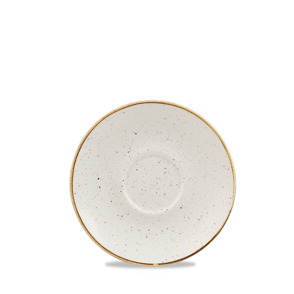 Stonecast Barley White Cappuccino Saucer 15.6Cm Box of 12 (3-5 Working Days Delivery)