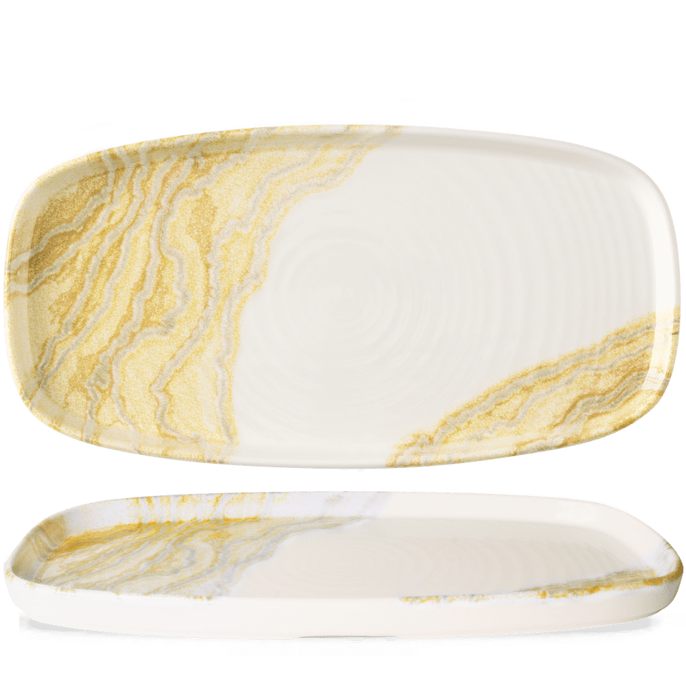 Tide Gold Oblong Chefs Plates 12 5/8X7 1/4" Box of 6 (3-5 Working Days Delivery)