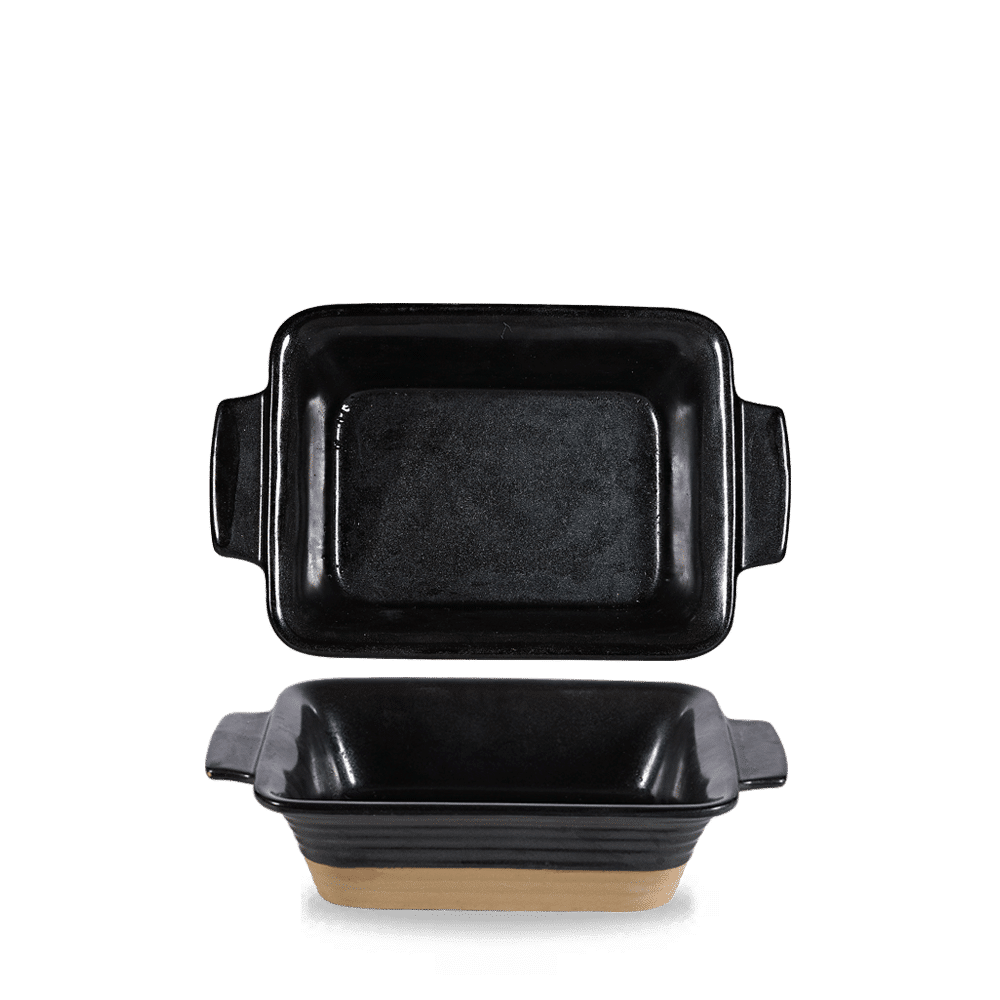 Igneous Black Rectangle Dish 7" Box of 6 (3-5 Working Days Delivery)