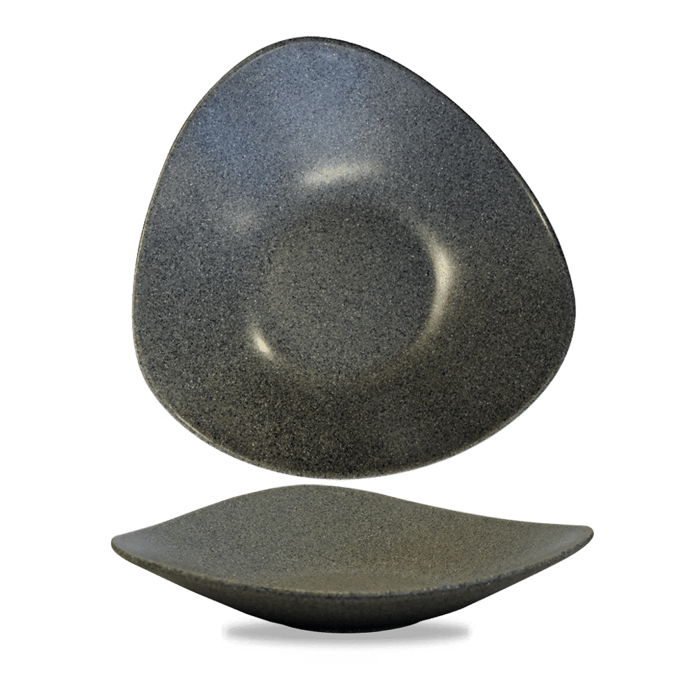 Plastic Granite Lotus Melamine Dish 14" Box of 4 (3-5 Working Days Delivery)