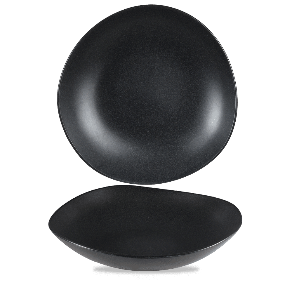 Plastic Trace Granite Blk Melamine Bowl 15" Box of 2 (3-5 Working Days Delivery)