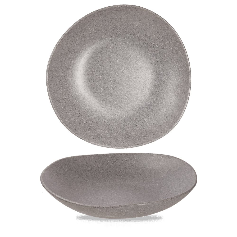 Plastic Trace Granite Melamine Bowl 15" Box of 2 (3-5 Working Days Delivery)