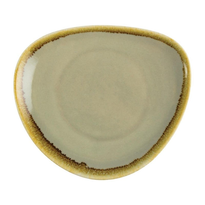 Olympia Kiln Moss Tri Plate - 165mm 6 1/2" (Box 6)
