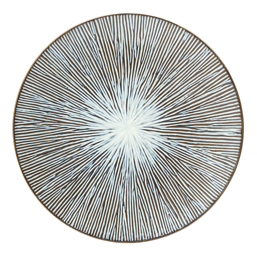 ALLIUM SEA PLATE 27CM WHT/BRN x6