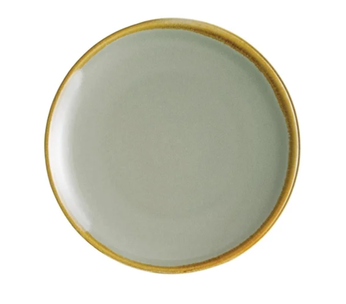 Olympia Kiln Moss Round Coupe Plate - 7" (Box 6)