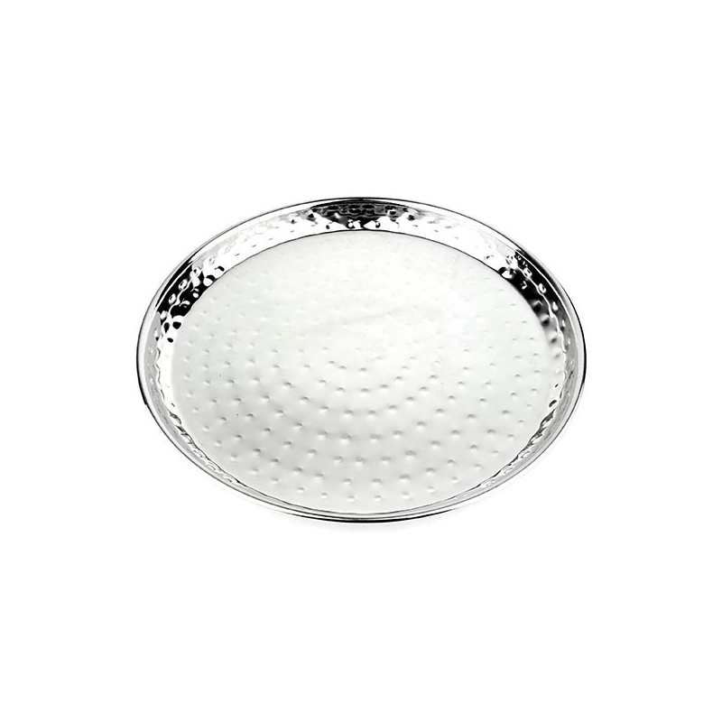 Steel Hammered Coupe Plate 17.5cm