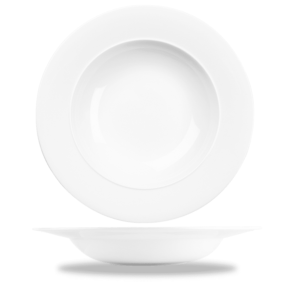 Alc Ambience White Standard Rim Bowl 12.5" Box of 6 (3-5 Working Days Delivery)