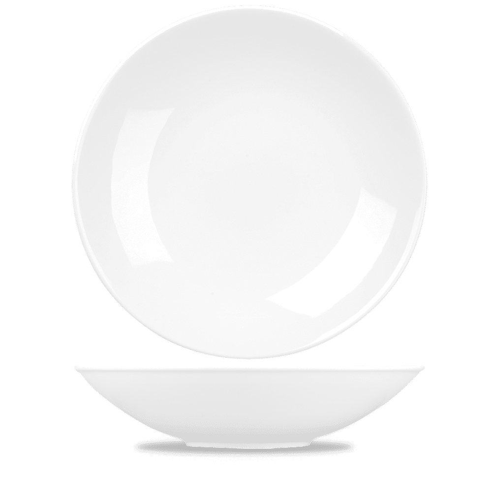 Alchemy Balance White Coupe Buffet Bowl 15.25" Box of 4 (3-5 Working Days Delivery)