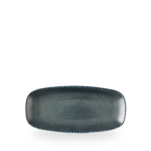 Astro Metallic Blue Chefs Oblong Plate 10.6"X5" Box of 12 (3-5 Working Days Delivery)