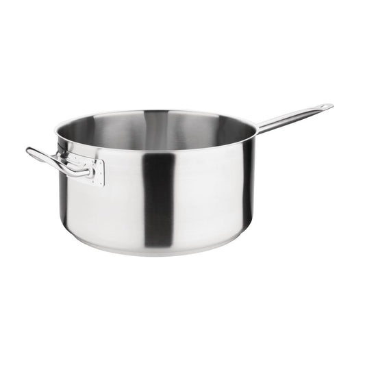 Vogue Stainless Steel Saucepan 32cm - Size:32cm. Capacity: 8Ltr. Material: Stainless steel. Induction compatible. Compatible with lid: M952.