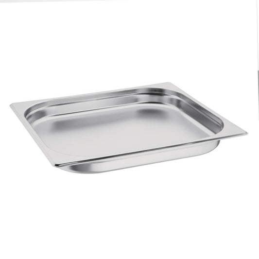 Vogue Stainless Steel Gastronorm 2/3 Tray 20mm