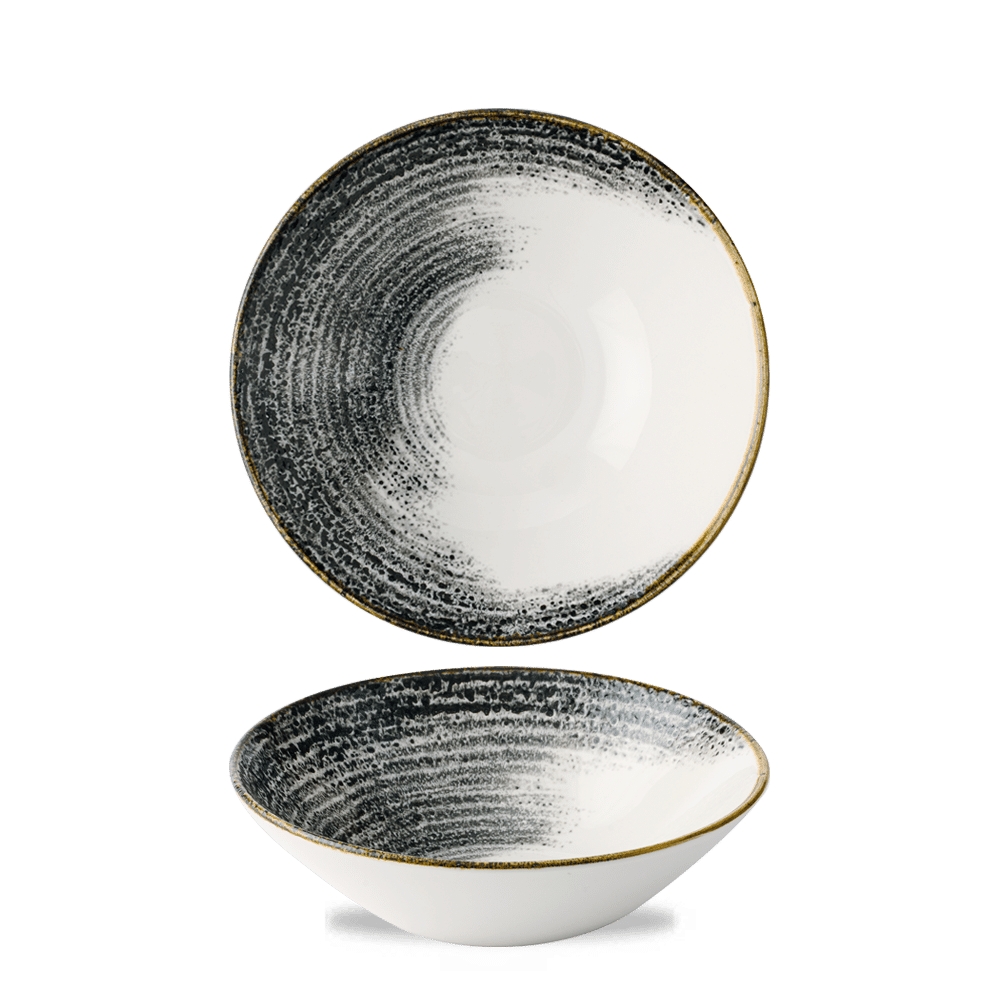 Homespun Accents Black Evolve Deep Bowl 7 3/4" Box of 6 (3-5 Working Days Delivery)