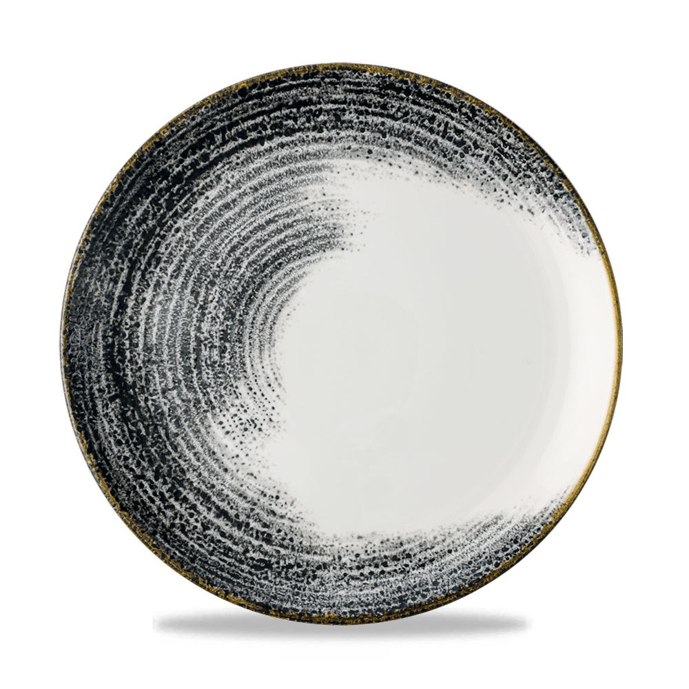 Homespun Accents Black Evolve Coupe Plate 10.25" Box of 12 (3-5 Working Days Delivery)