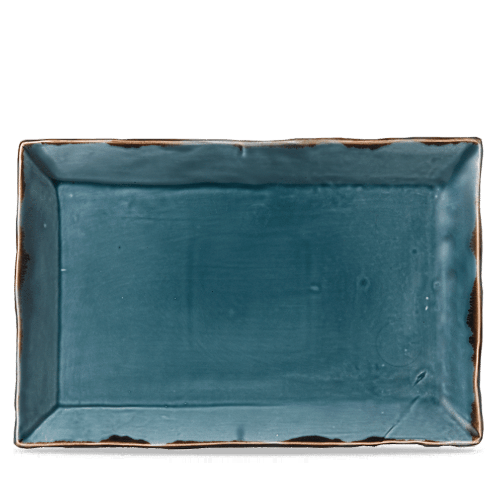 Harvest Blue Rectangle Tray 13 1/2 X 9 1/8" Box of 6 (3-5 Working Days Delivery)