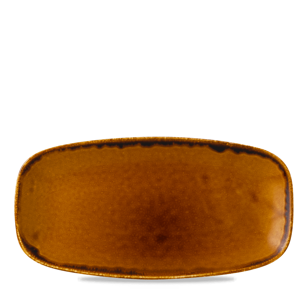 Harvest Brown Chefs Oblong Plate 11 3/4X6" Box of 12 (3-5 Working Days Delivery)