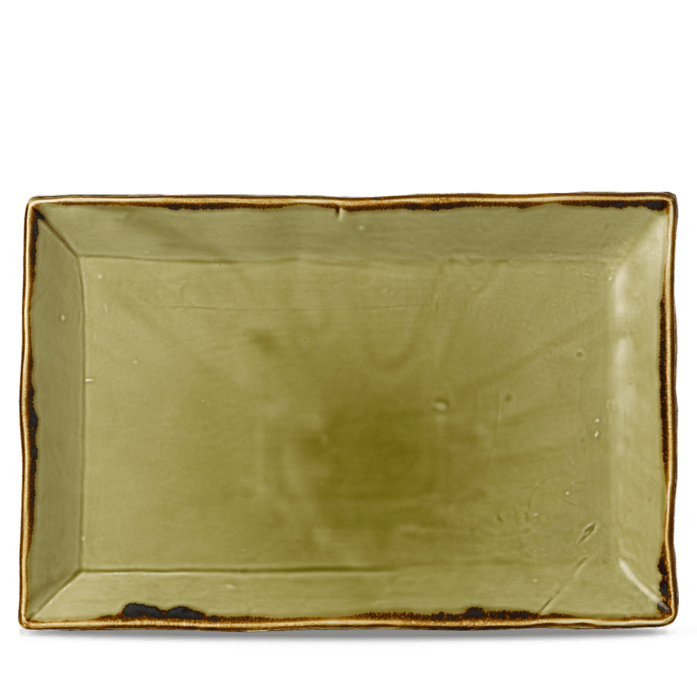 Harvest Green Rectangle Tray 13 1/2 X 9 1/8" Box of 6 (3-5 Working Days Delivery)