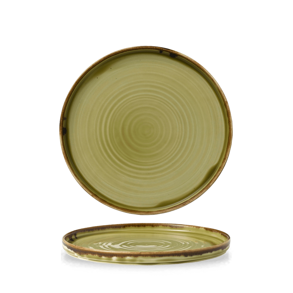 Harvest Green Walled Plate 8.67" Box of 6 (3-5 Working Days Delivery)