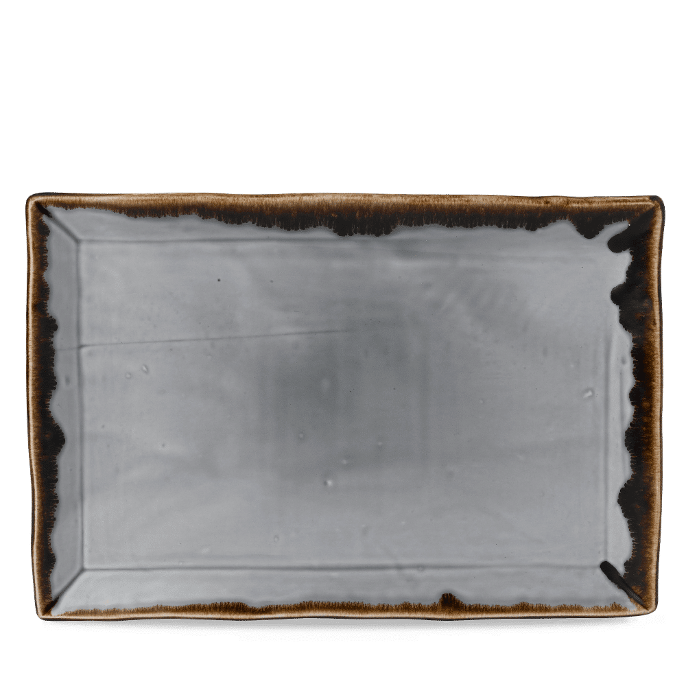 Harvest Grey Rectangle Tray 13 1/2 X 9 1/8" Box of 6 (3-5 Working Days Delivery)