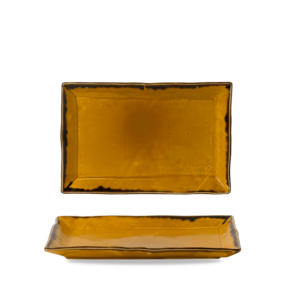 Harvest Mustard Rectangle Tray 11 1/8X7 3/8" Box of 6 (3-5 Working Days Delivery)