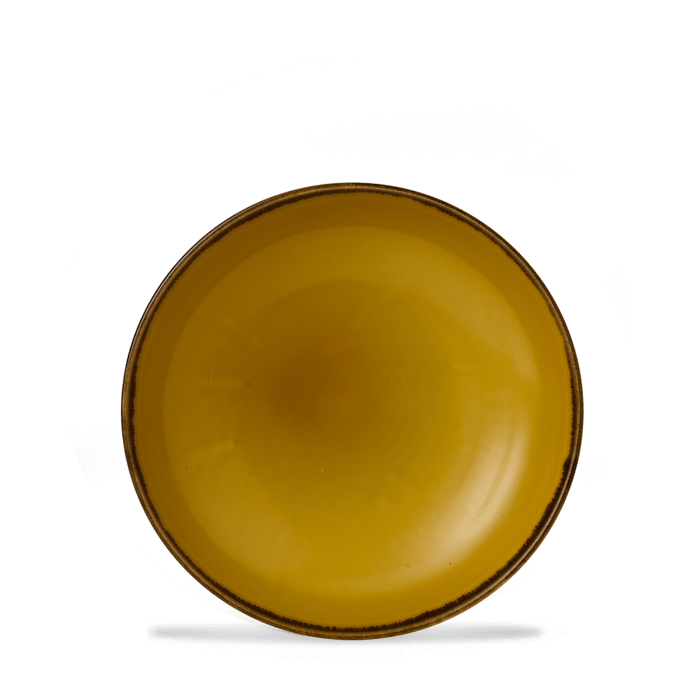 Harvest Mustard Coupe Bowl 7.25" Box of 12 (3-5 Working Days Delivery)