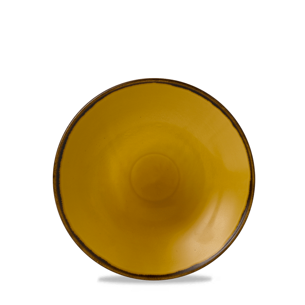 Harvest Mustard Deep Coupe Plate 10" Box of 12 (3-5 Working Days Delivery)