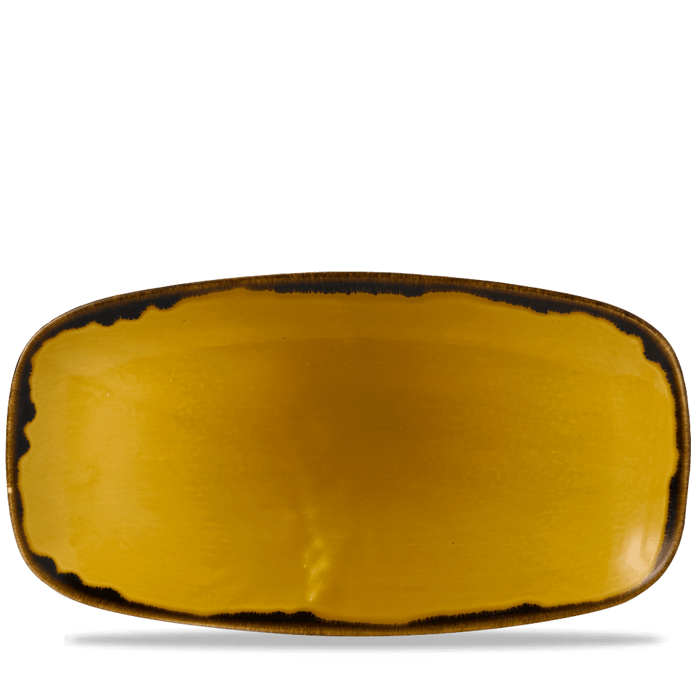 Harvest Mustard Chefs Oblong Plate 13 7/8X7 3/8" Box of 6 (3-5 Working Days Delivery)