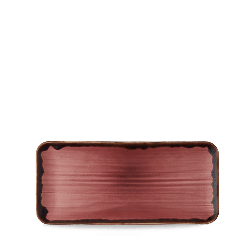 Harvest Plum Organic Coupe Rect Platter 13 3/4X6 1/4" Box of 6 (3-5 Working Days Delivery)