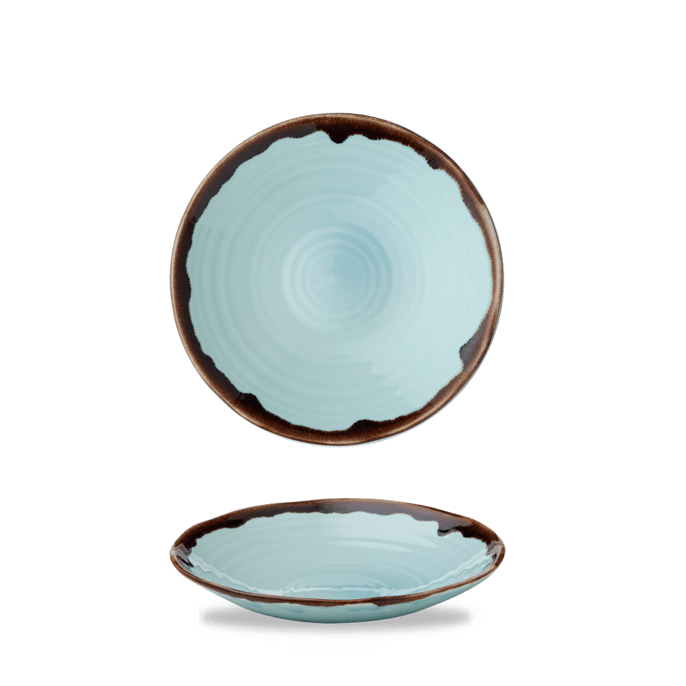 Harvest Turquoise Organic Coupe Bowl 7.9" Box of 12 (3-5 Working Days Delivery)