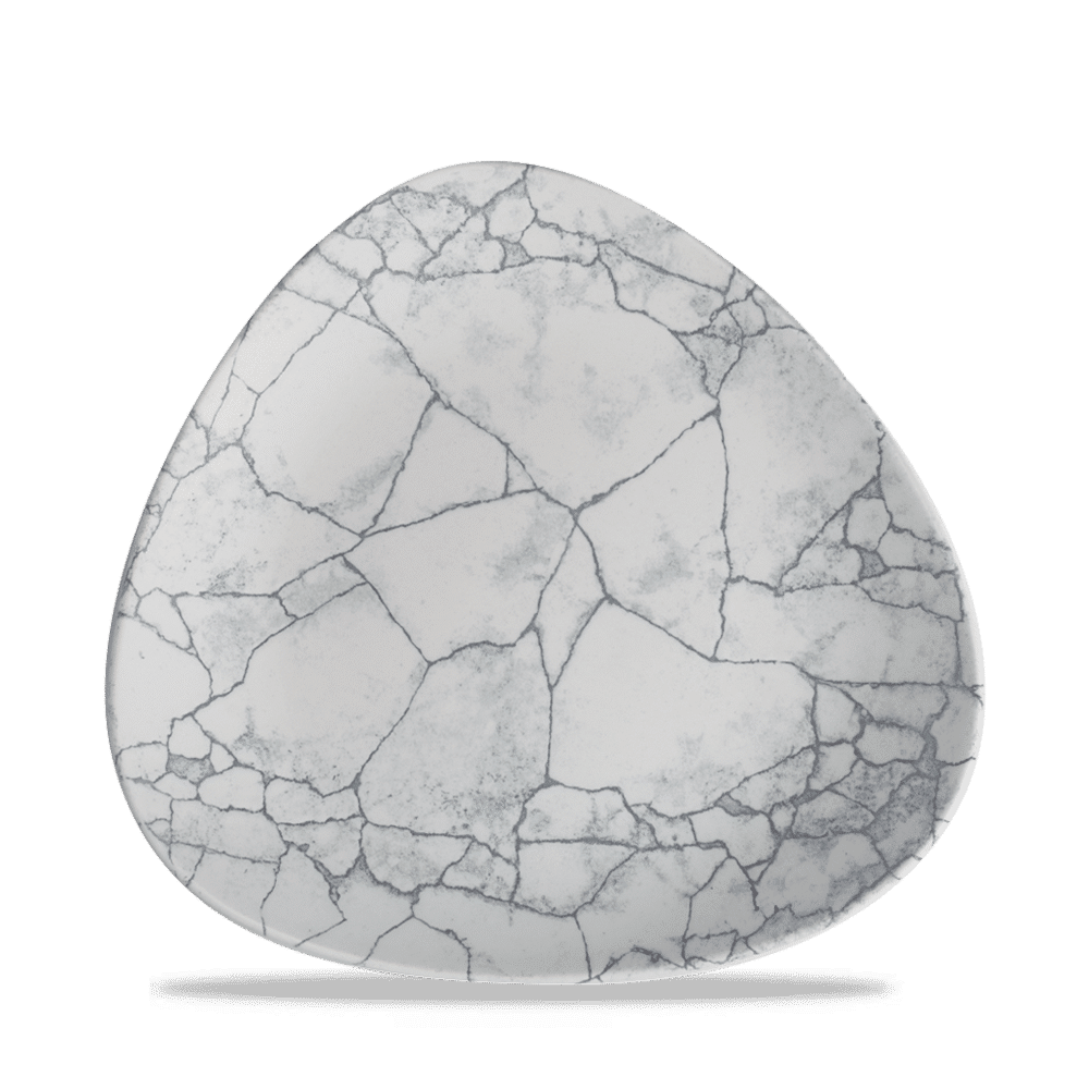 Studio Prints Kintsugi Pearl Grey Lotus Plate 8" Box of 12 (3-5 Working Days Delivery)