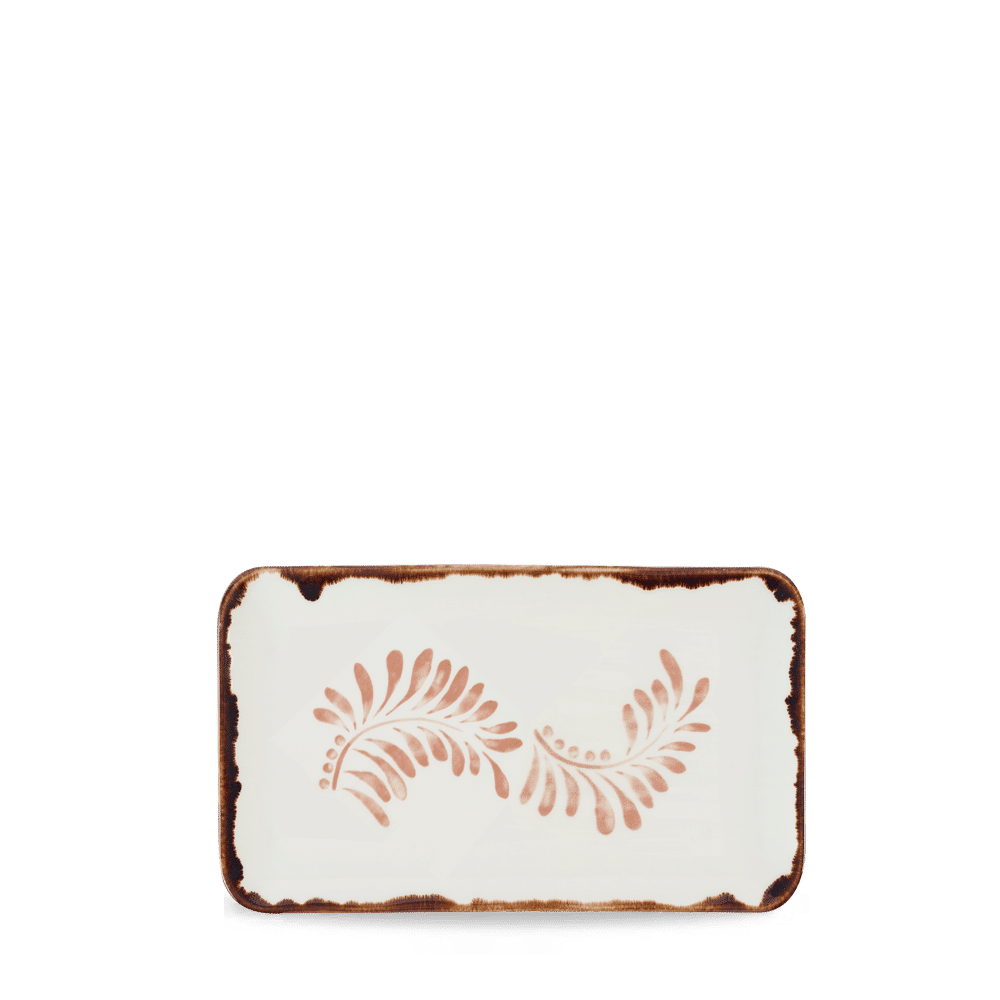 Harvest Mediterranean Terracotta Organic Rectangular Plate 10.6X6.3" Box of 12 (3-5 Working Days Delivery)