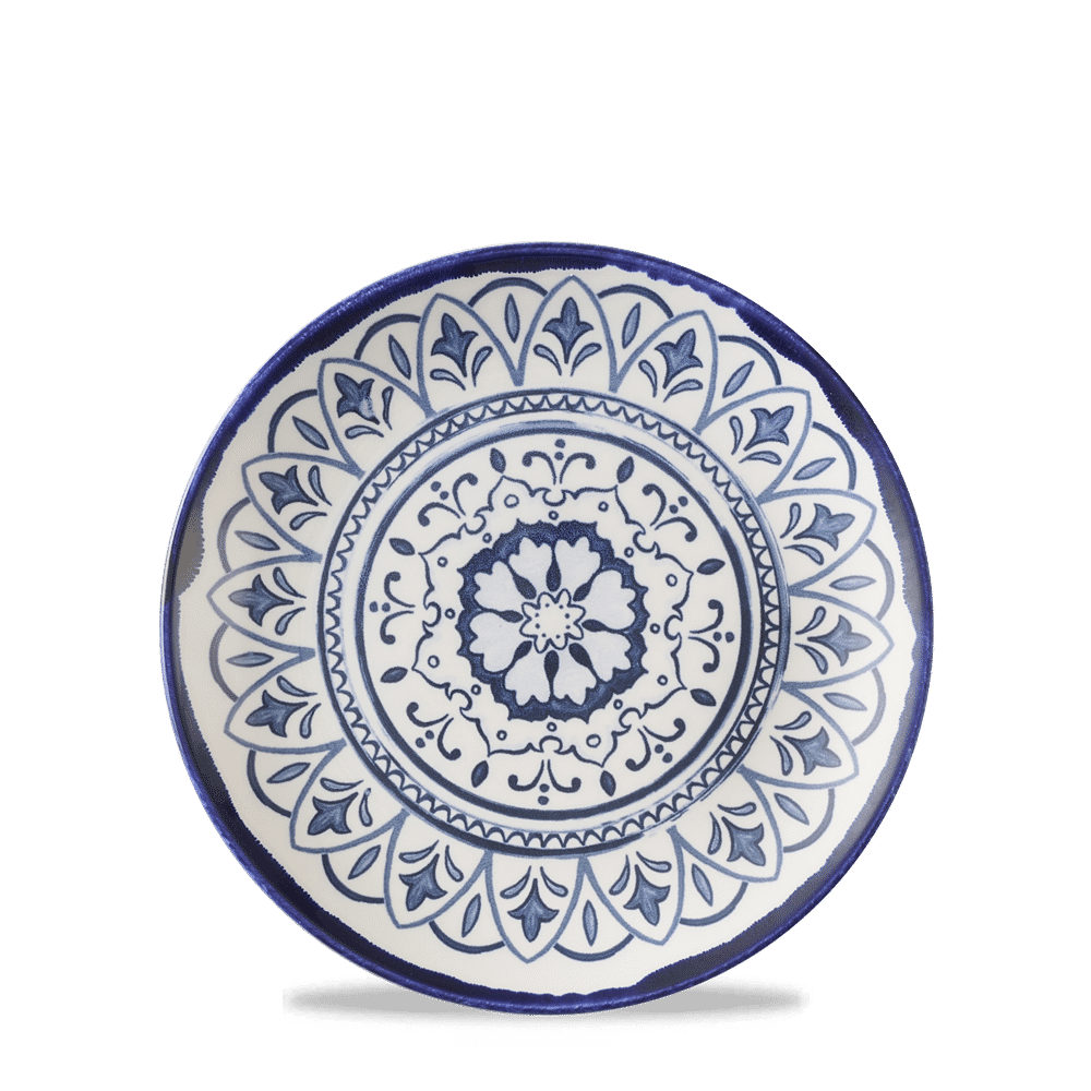 Harvest Mediterranean Moresque Coupe Plate 6.5" Box of 12 (3-5 Working Days Delivery)