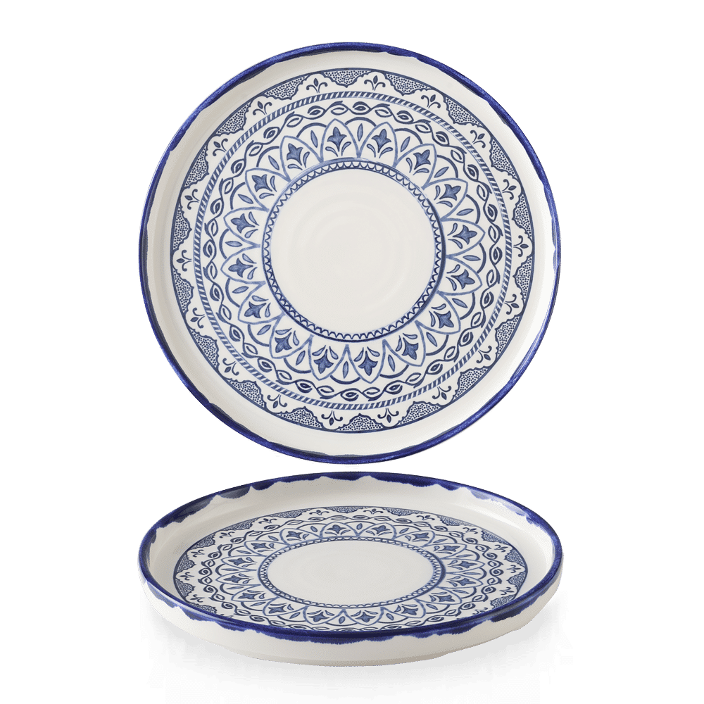 Harvest Mediterranean Moresque Walled Plate 10 2/8" Box of 6 (3-5 Working Days Delivery)