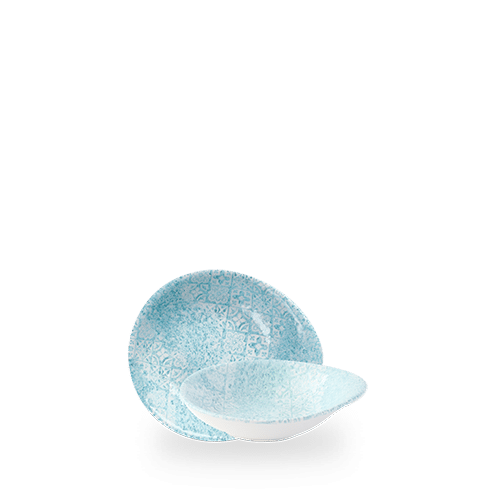 Med Tiles Aquamarine Round Round Dish 6 3/8X5 5/8" Box of 12 (3-5 Working Days Delivery)