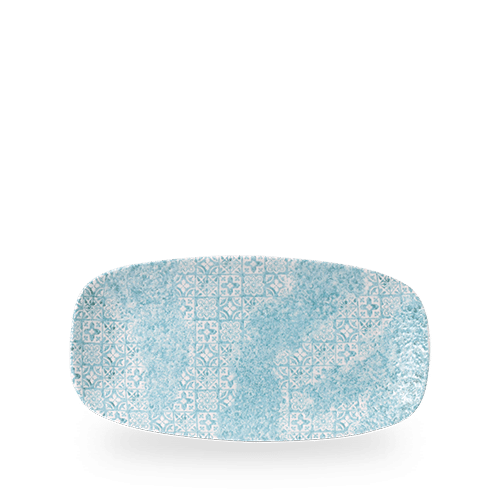 Aquamarine Med Tiles Chefs Oblong Plate 11 3/4X6" Box of 12 (3-5 Working Days Delivery)