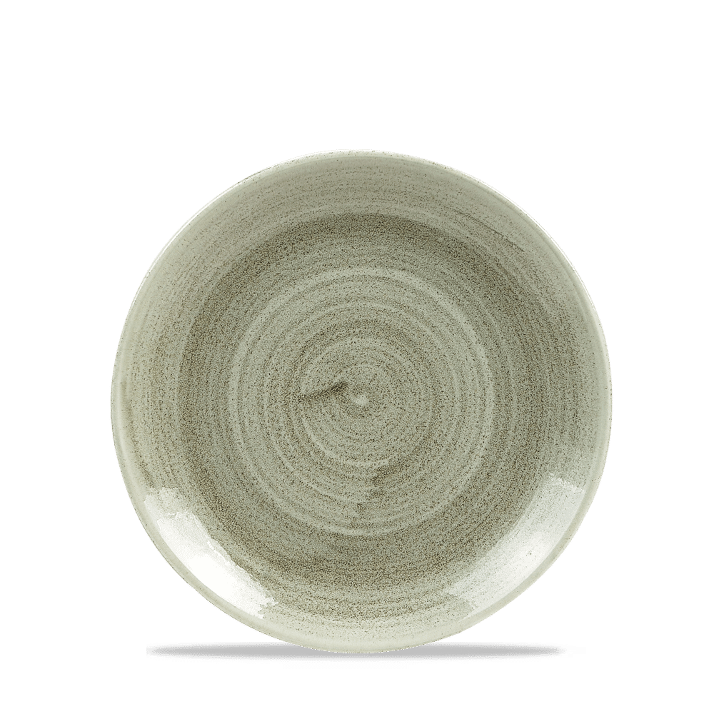 Stonecast Patina Burnished Green Evolve Coupe Plate 6.5" Box of 12 (3-5 Working Days Delivery)