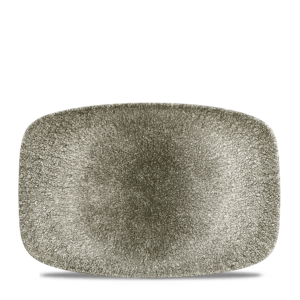 Raku Quartz Black Oblong Chefs Plate 12 X 7 4/5" Box of 6 (3-5 Working Days Delivery)