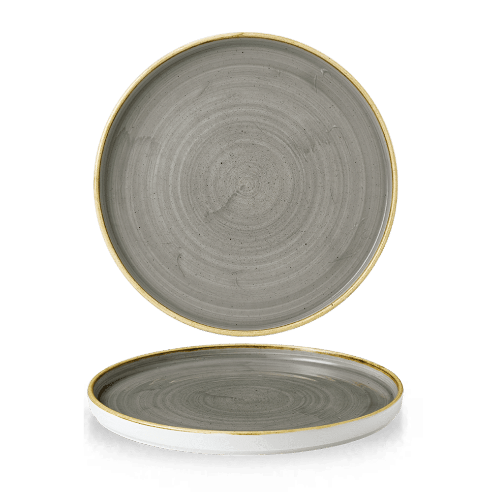 Stonecast Grey Walled Plate 11" Box of 6 (3-5 Working Days Delivery)