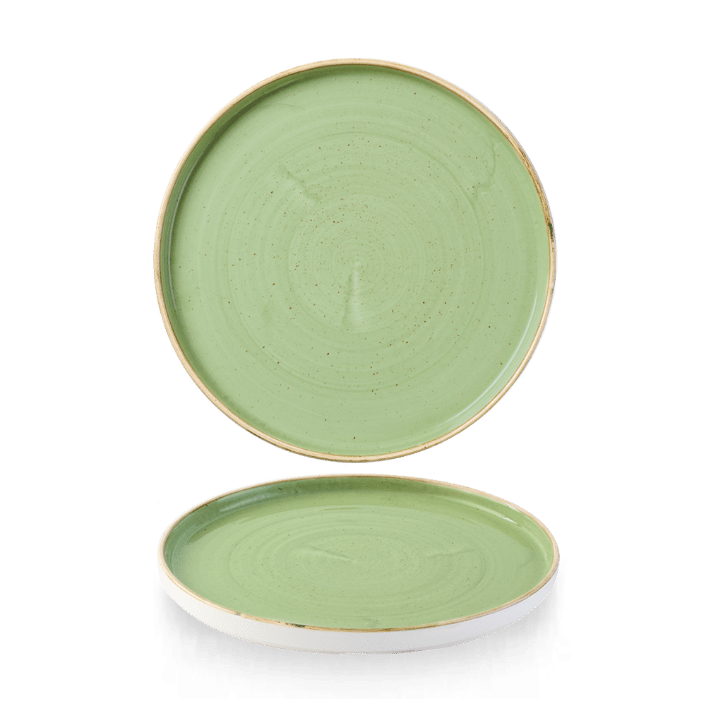 Stonecast Sage Green Walled Plate 8.25" Box of 6 (3-5 Working Days Delivery)