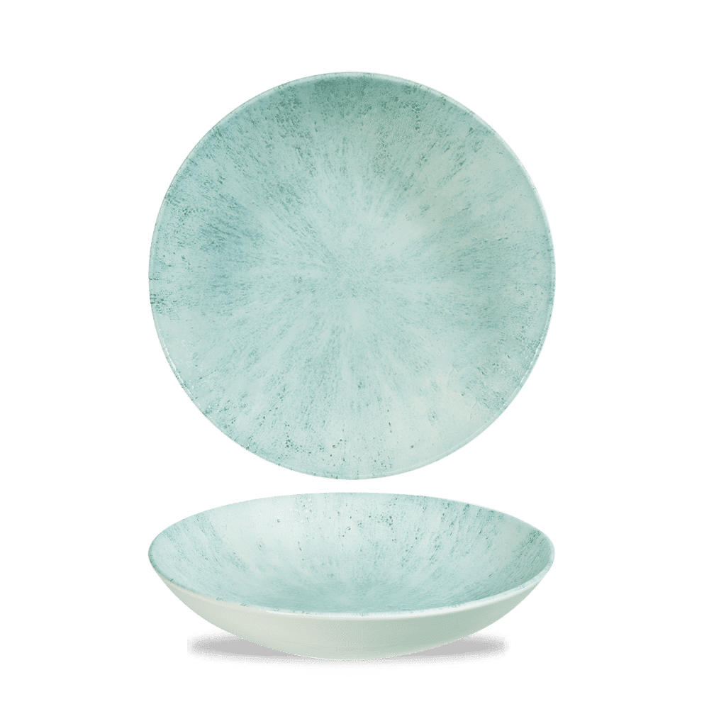 Stone Aquamarine Evolve Coupe Bowl 7.25" Box of 12 (3-5 Working Days Delivery)